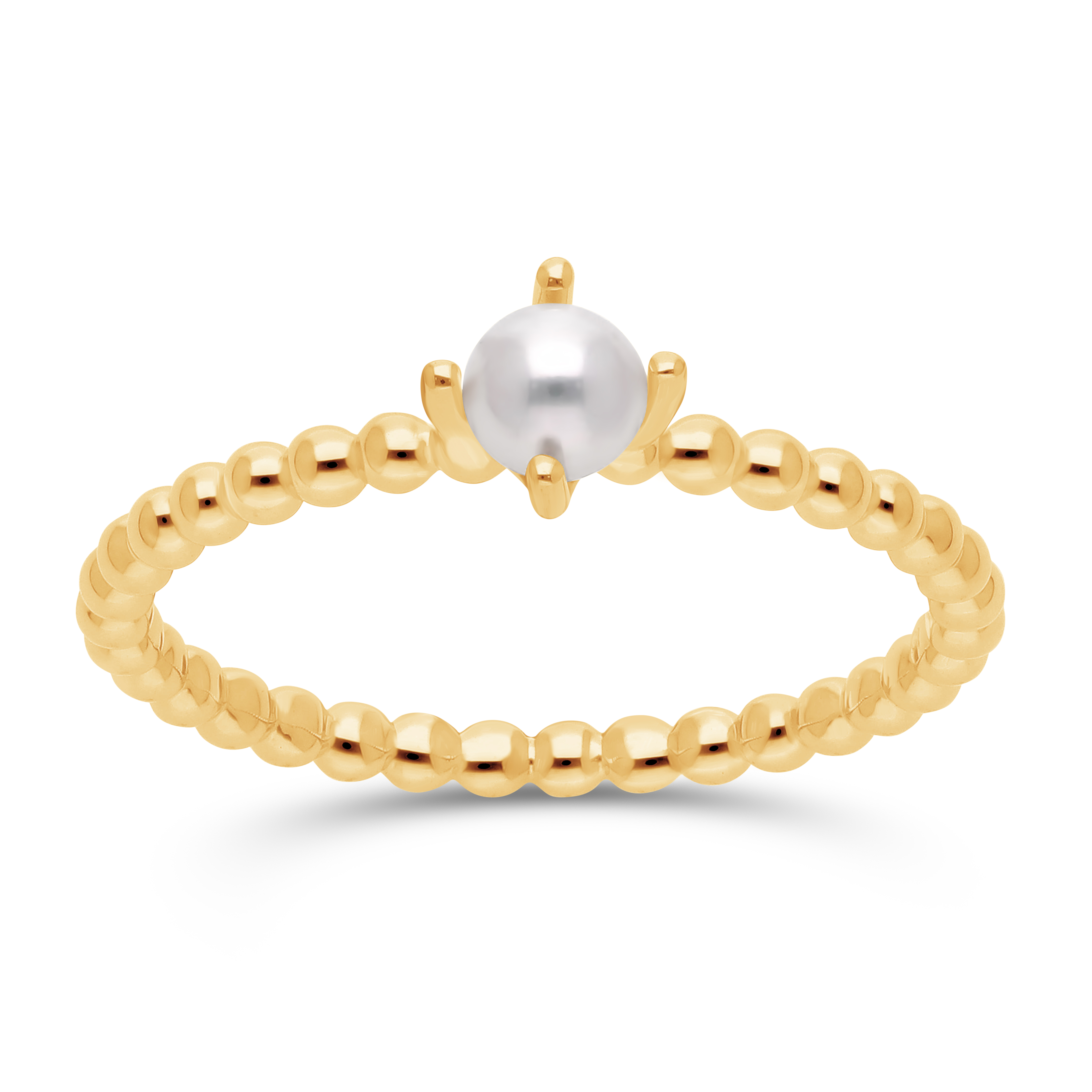 Petite Pearl Solitaire Ring